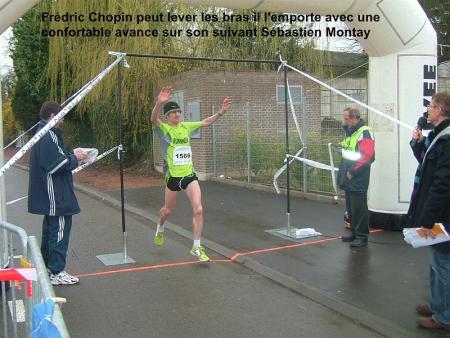 frederic vainqueur du 20km de caudry en 1h08